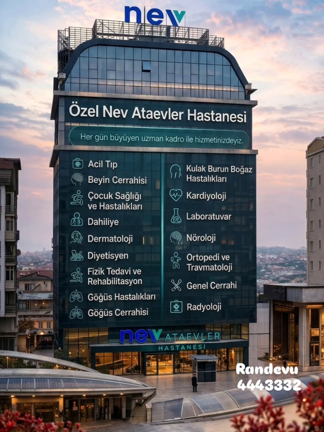 ​Her gün büyüyen uzman kadromuz ve modern altyapımızla sağlığınız için hizmetinizdeyiz! 🌟

​Alanında uzman hekimlerimizle yanınızda olduğumuz tıbbi birimlerimiz:

​🩺 Acil Tıp

🩺 Dahiliye

🩺 Nöroloji

